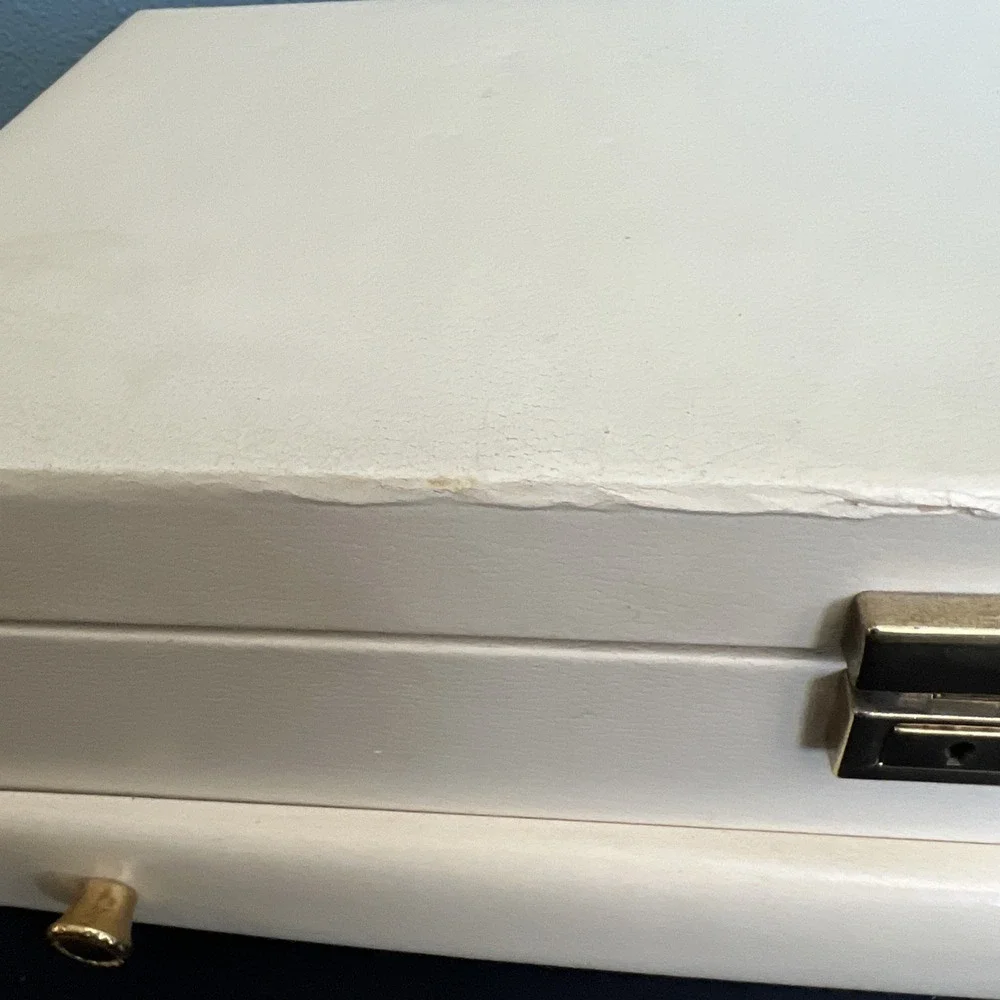 Vtg Large Lady Buxton Jewelry Box‎ Multi Drawers Mid Century Modern Blue Velvet